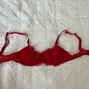 Victoria’s Secret red lace bra